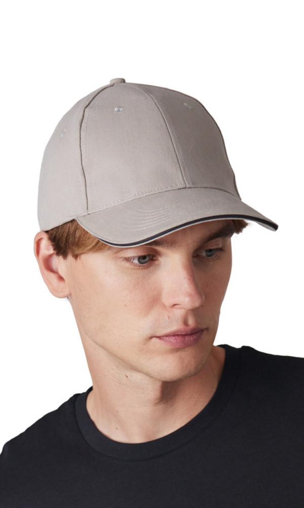 CAP WITH CONTRASTING SANDWICH PEAK - 6PANELS