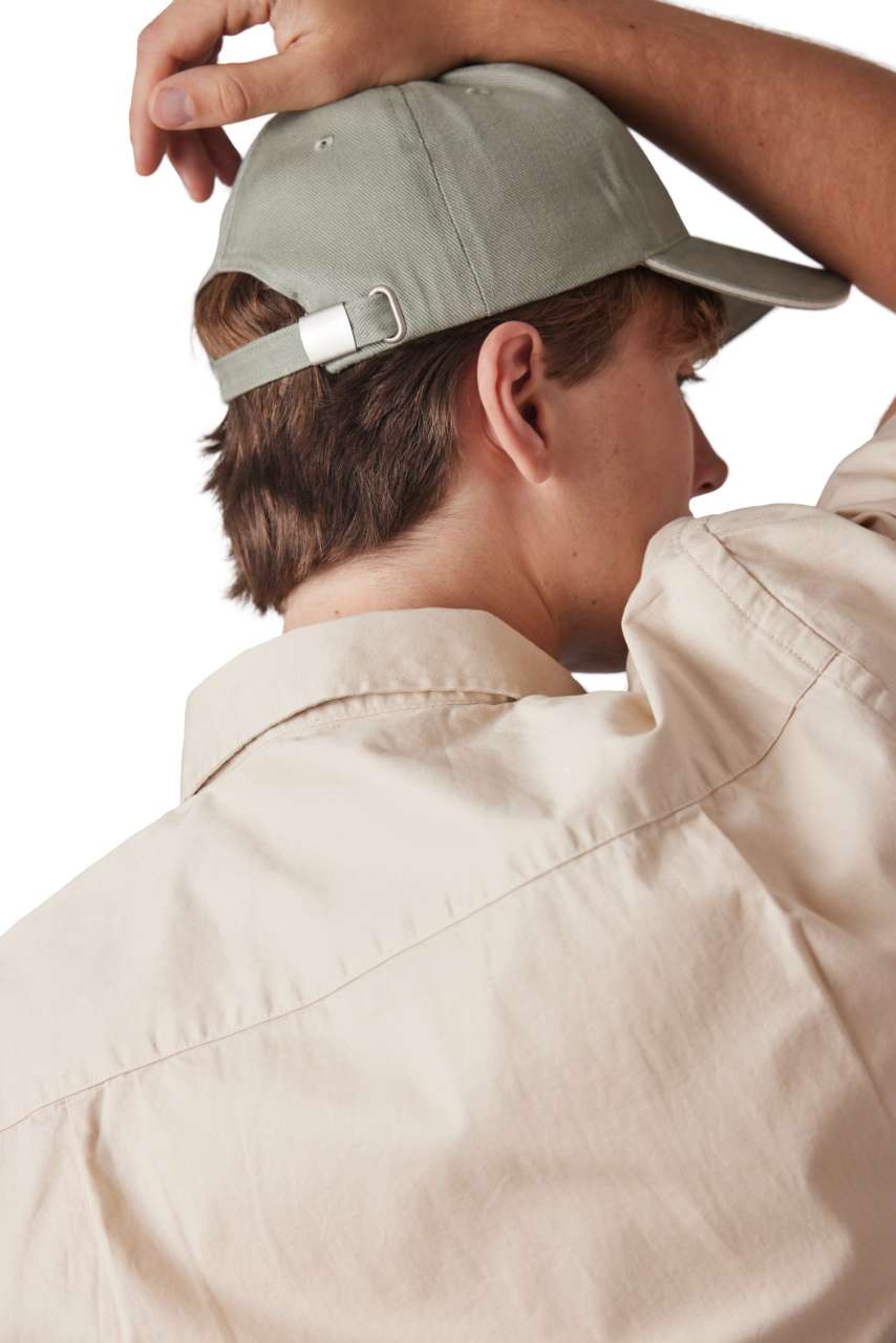 CAP IN ORGANIC COTTON WITH CONTRASTING SANDWICH PEAK - 6PANELS - Slika 6