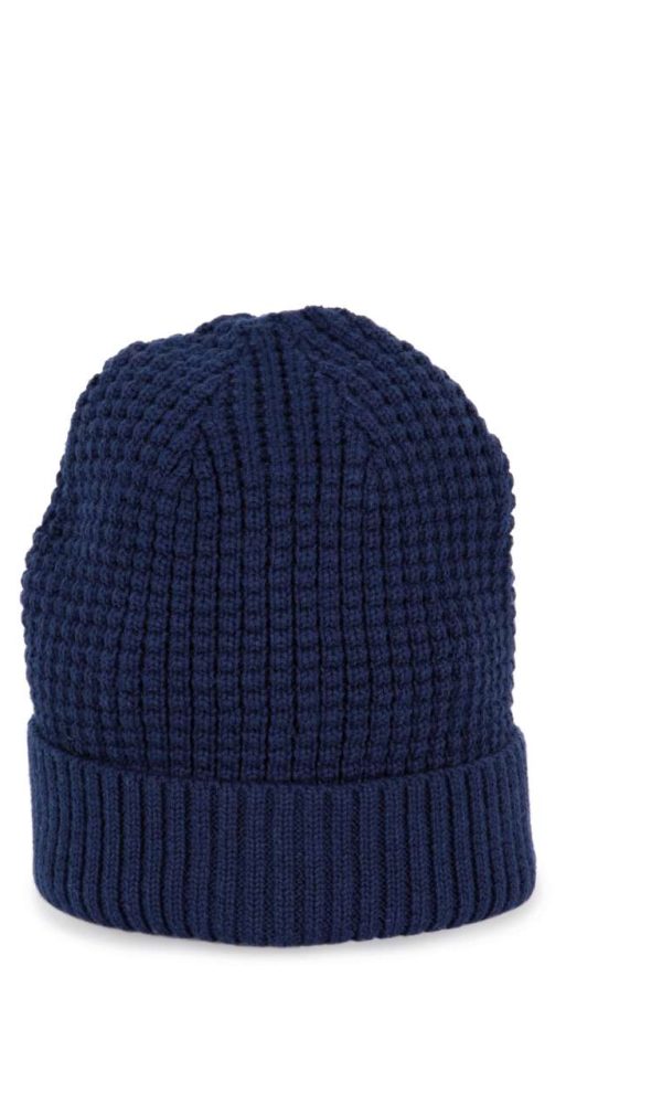 KNITTED BEANIE WITH RECYCLED YARN