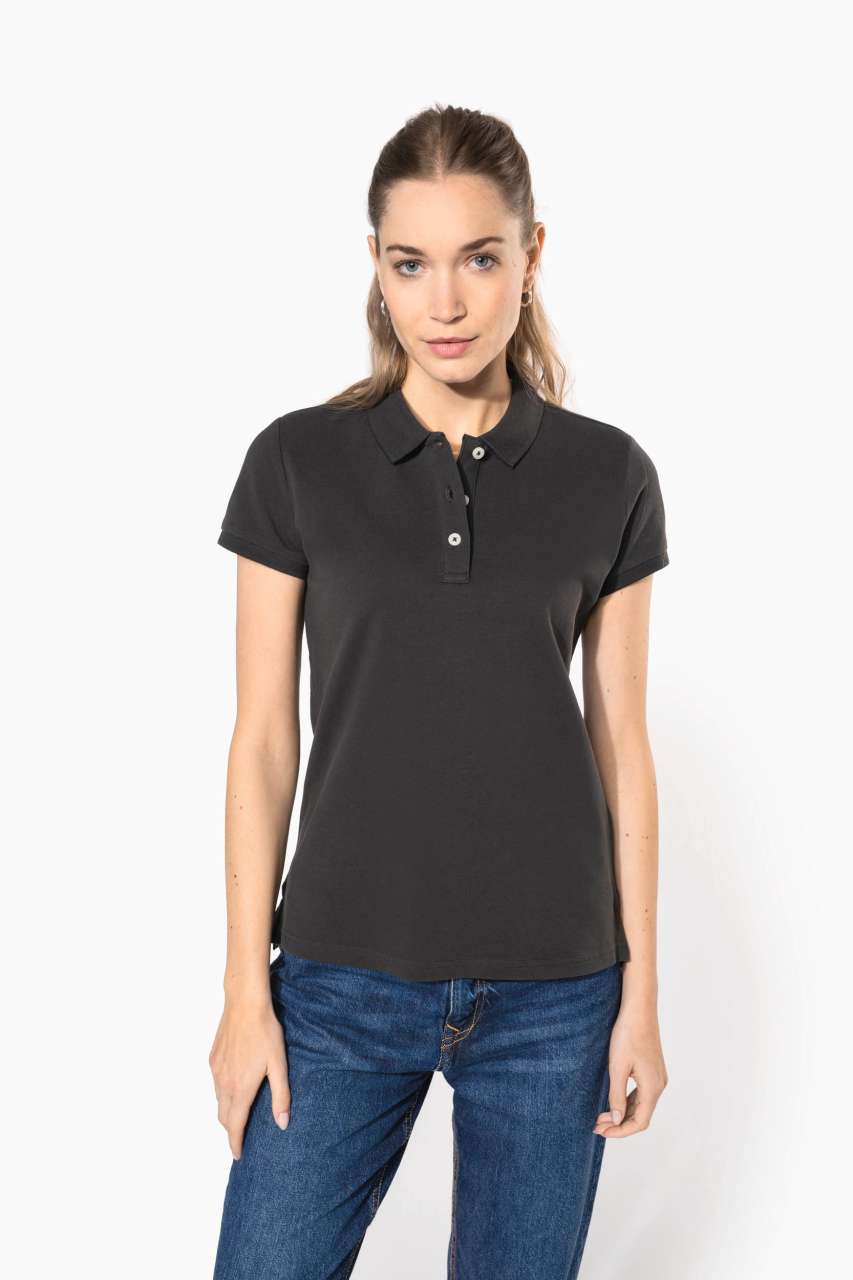 LADIES' VINTAGE SHORT SLEEVE POLO SHIRT