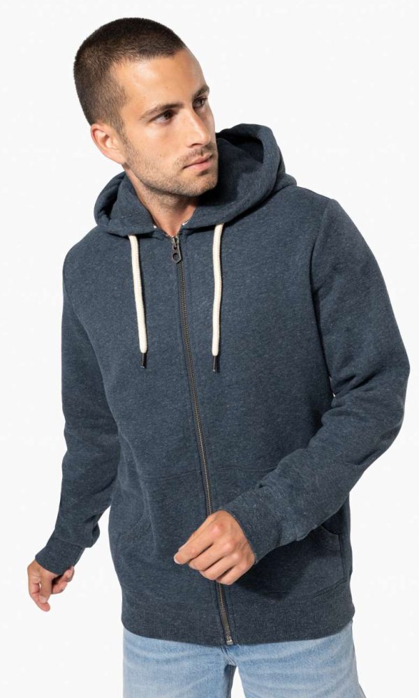 MEN’S VINTAGE ZIPPED HOODED SWEATSHIRT