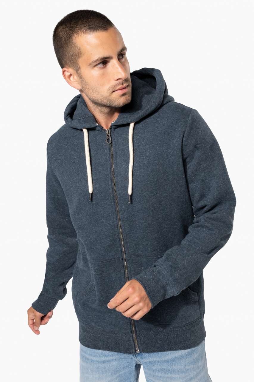 MEN’S VINTAGE ZIPPED HOODED SWEATSHIRT