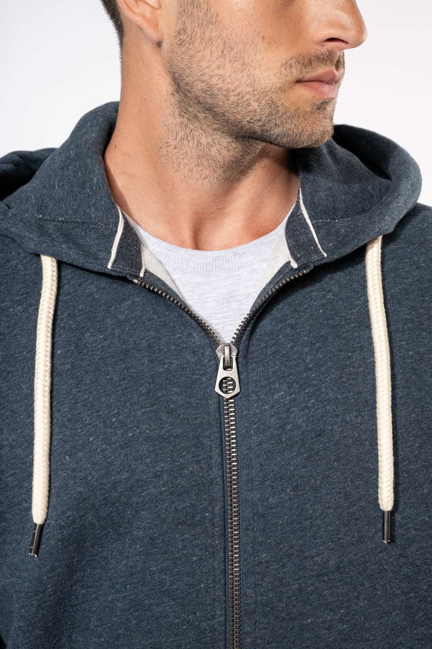 MEN’S VINTAGE ZIPPED HOODED SWEATSHIRT - Slika 2