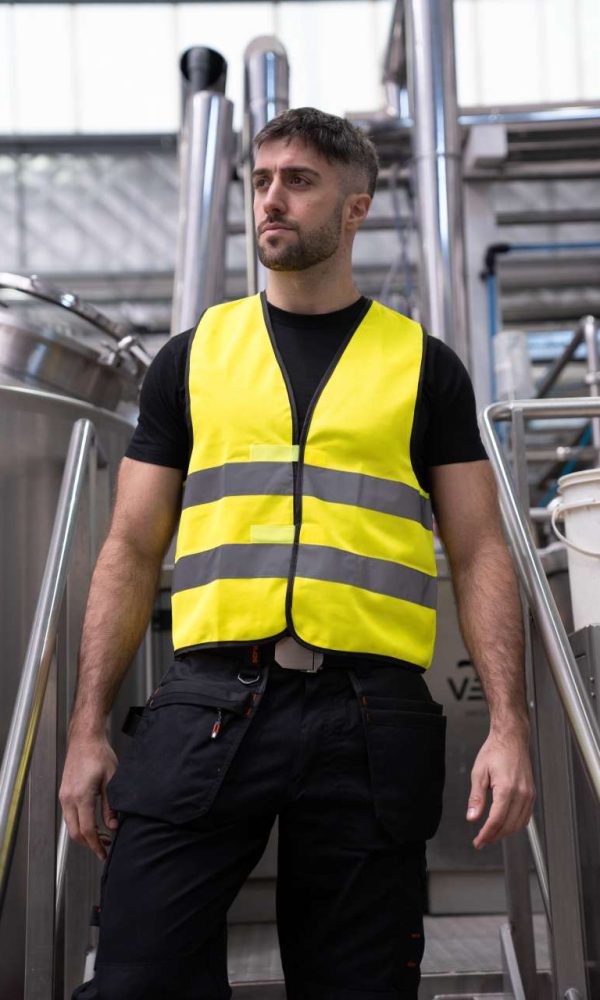 SAFETY VEST "WOLFSBURG" - BLACK HEM