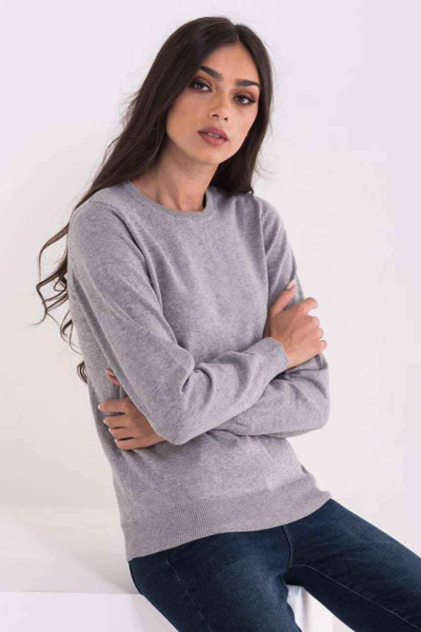 LADIES’ CREW NECK FINE GAUGE COTTON PULLOVER - Slika 6