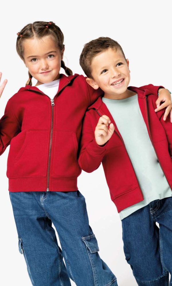 ECO-FRIENDLY KIDS’ FULL ZIP HOODED SWEATSHIRT
