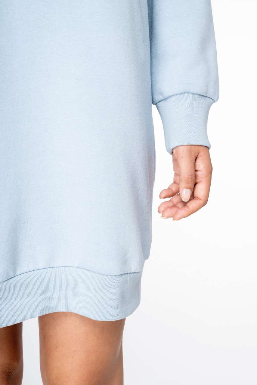 LADIES' ECO-FRIENDLY HOODED SWEATSHIRT DRESS - Slika 6