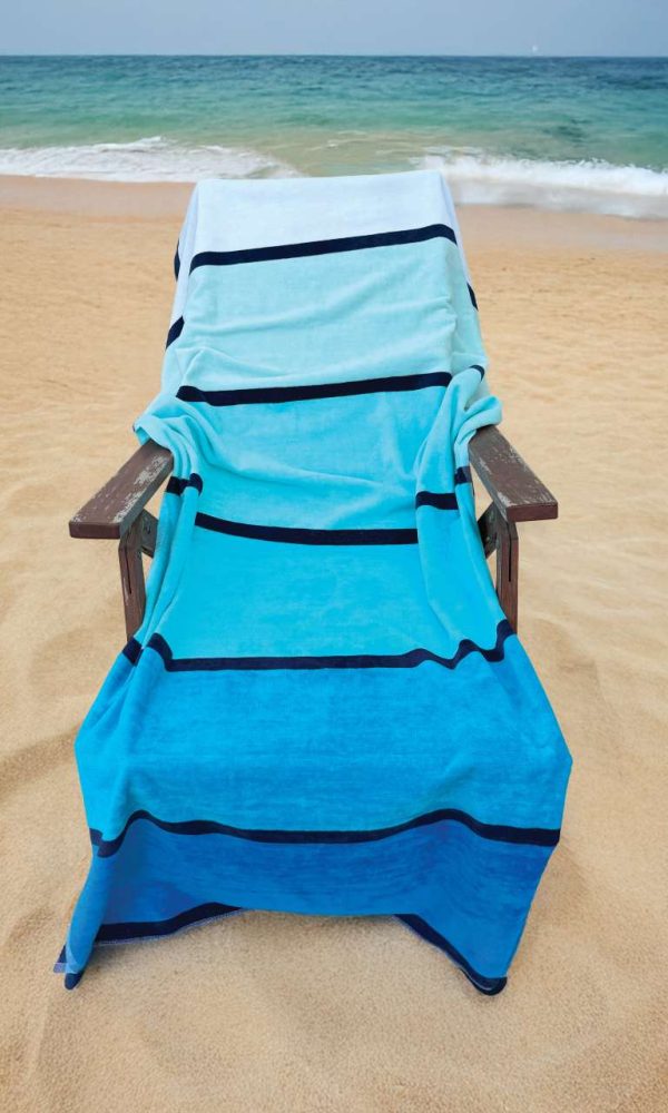 OLIMA „TURQUOISE WAVE” BEACH VELOUR TOWEL