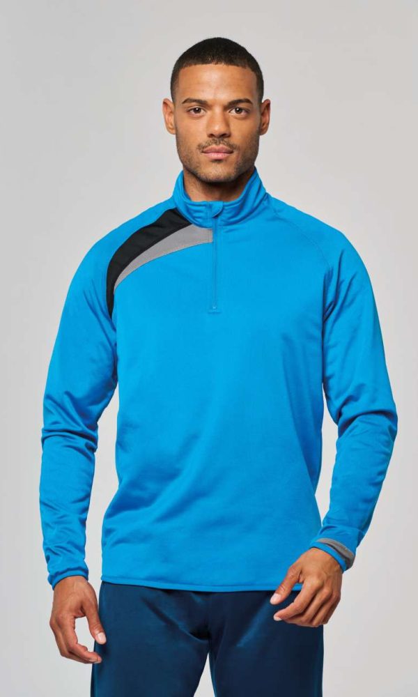 ADULTS' ZIP NECK TRAINING TOP