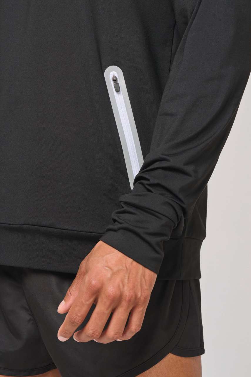 ZIP NECK HOODED SPORTS SWEATSHIRT - Slika 2