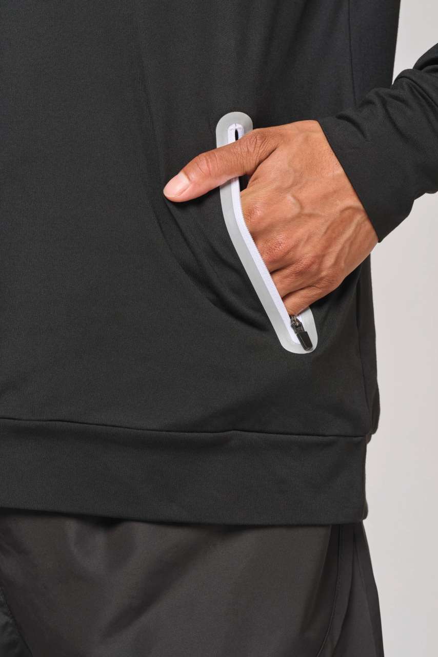 ZIP NECK HOODED SPORTS SWEATSHIRT - Slika 3