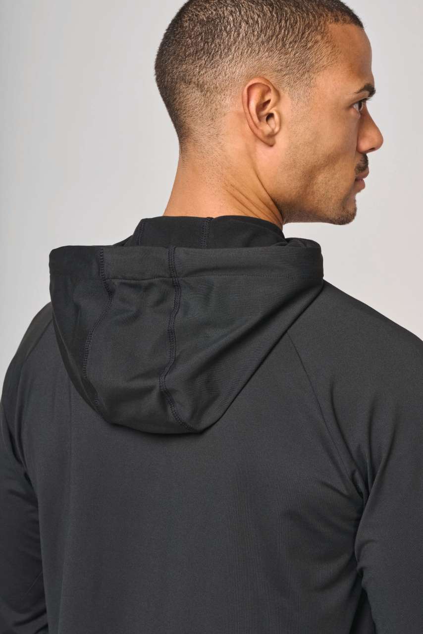 ZIP NECK HOODED SPORTS SWEATSHIRT - Slika 4