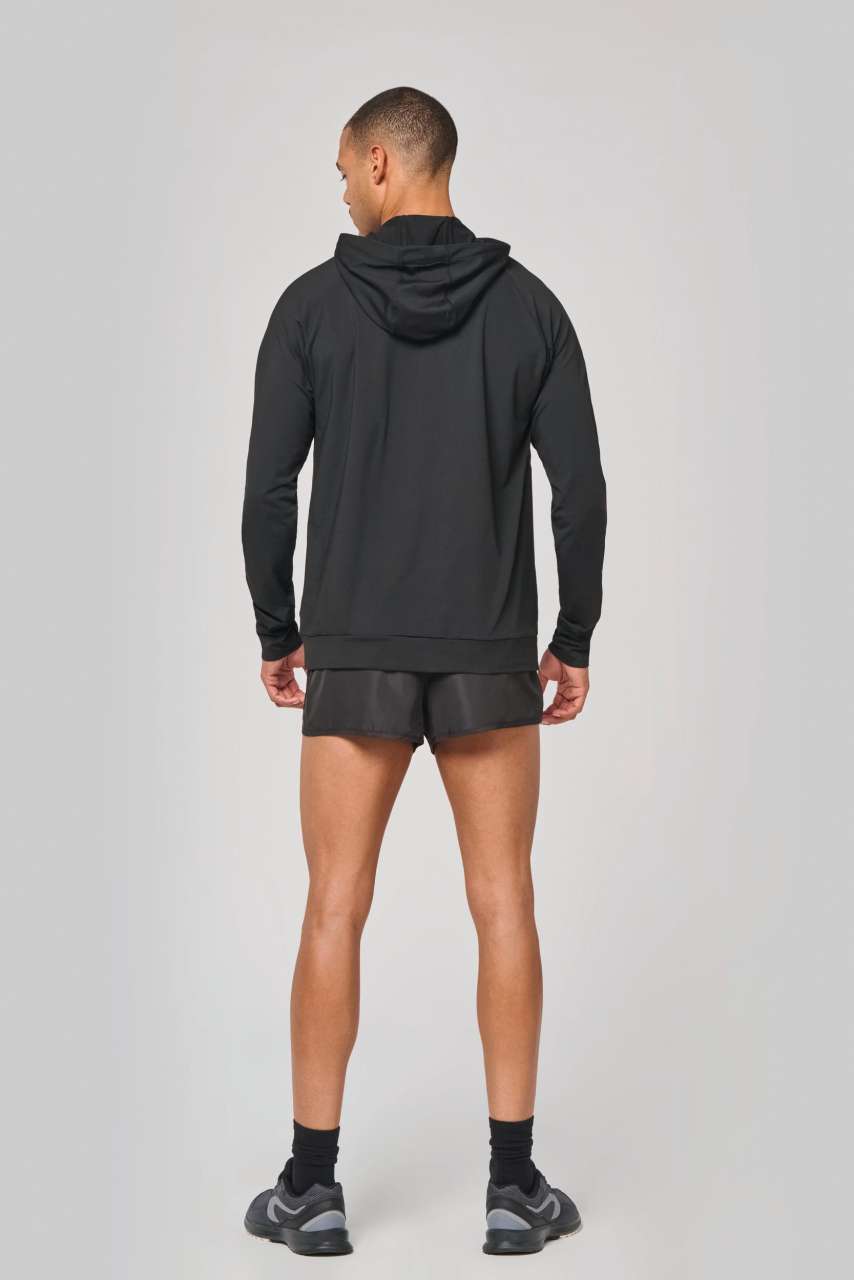ZIP NECK HOODED SPORTS SWEATSHIRT - Slika 7