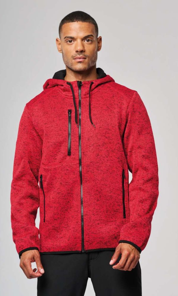 MEN'S HEATHER HOODED JACKET