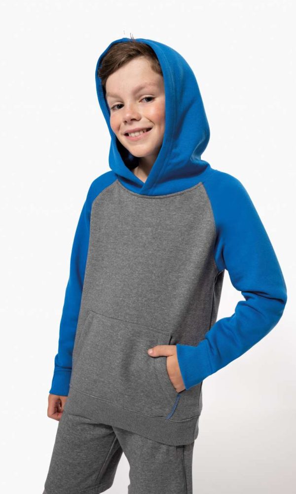 KIDS' TWO-TONE HOODED SWEATSHIRT