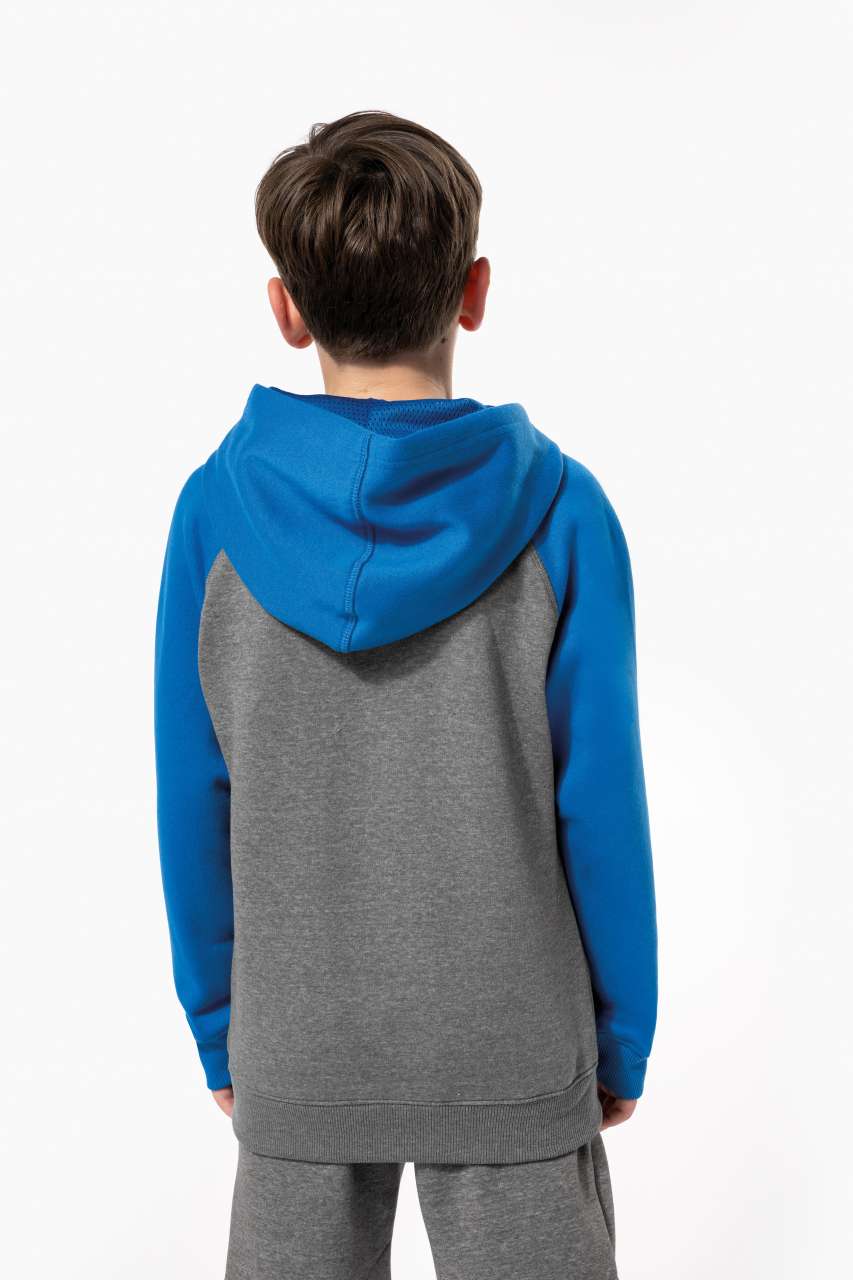 KIDS' TWO-TONE HOODED SWEATSHIRT - Slika 2