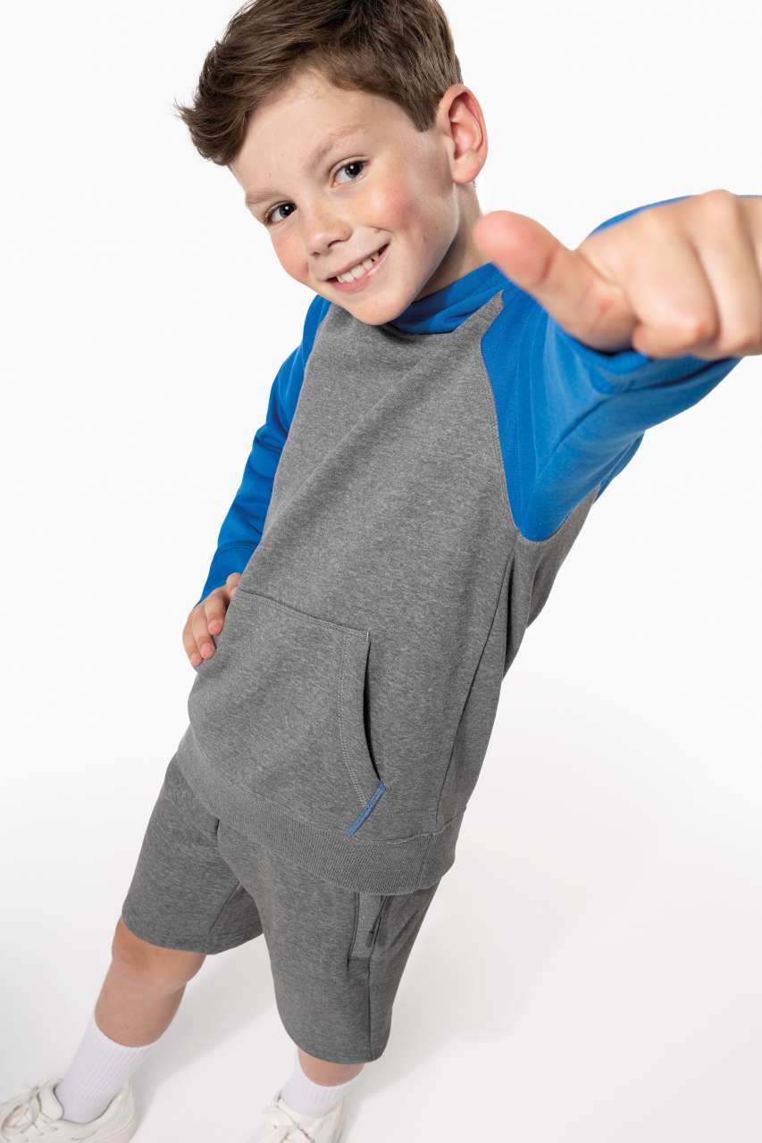KIDS' TWO-TONE HOODED SWEATSHIRT - Slika 3