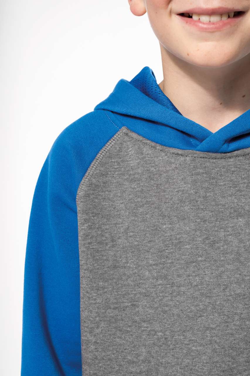 KIDS' TWO-TONE HOODED SWEATSHIRT - Slika 4