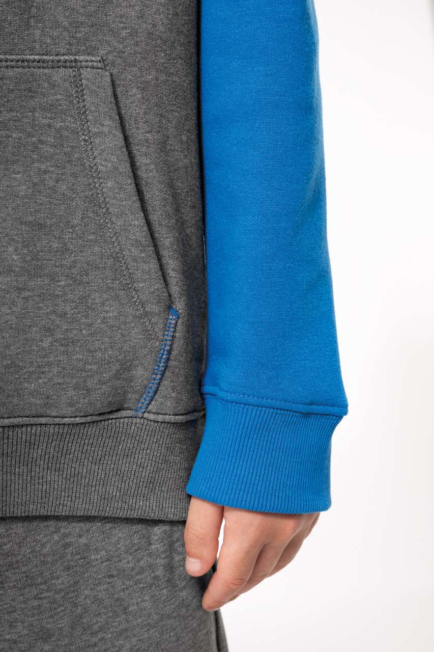KIDS' TWO-TONE HOODED SWEATSHIRT - Slika 6