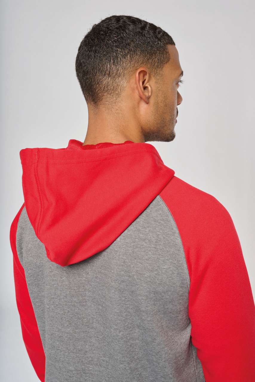 UNISEX TWO-TONE ZIPPED HOODED FLEECE JACKET - Slika 8