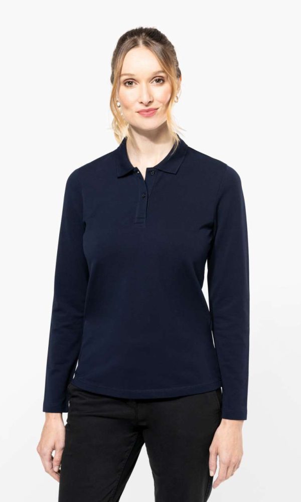 LADIES' LONG-SLEEVED SUPIMA® POLO SHIRT