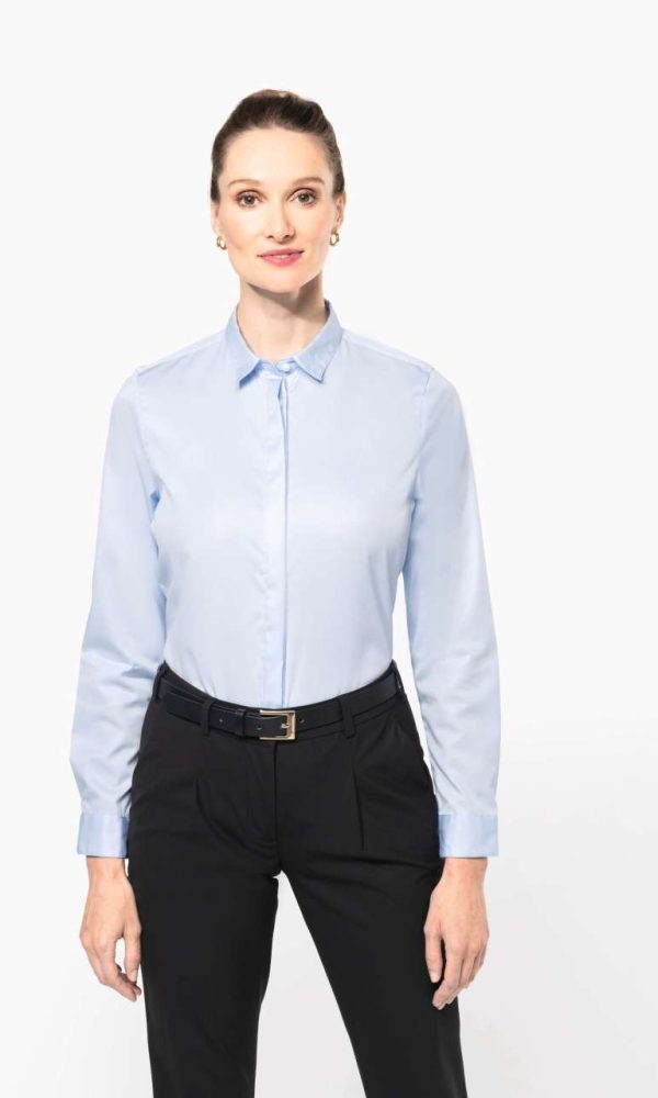 LADIES' LONG-SLEEVED TWILL SHIRT