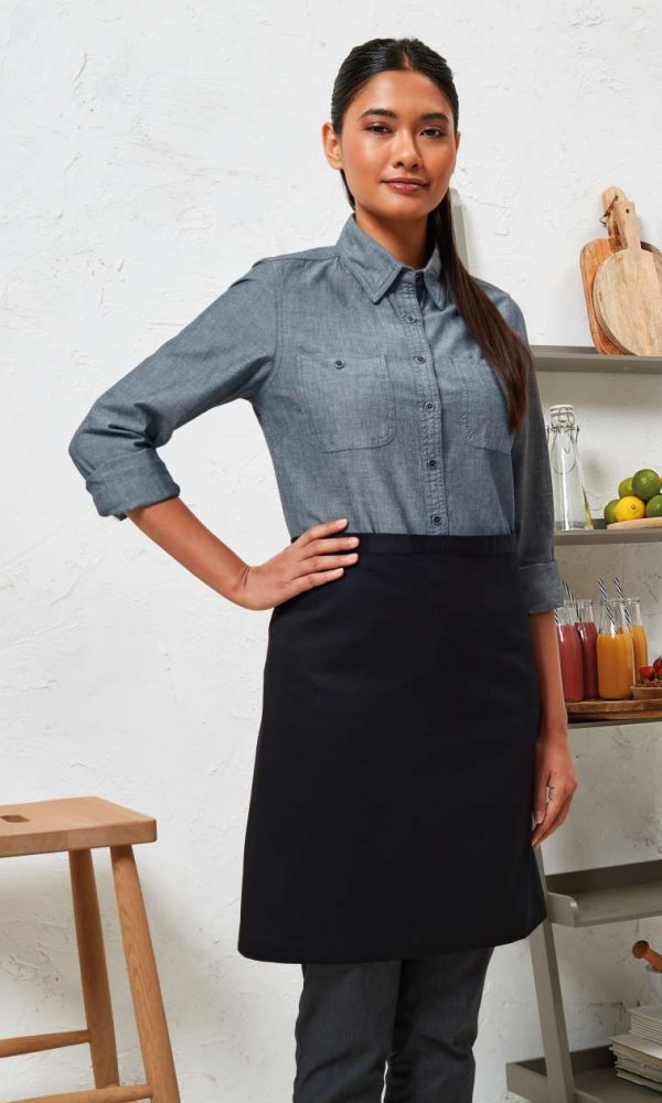 COTTON WAIST APRON. FAIRTRADE & ORGANIC CERTIFIED