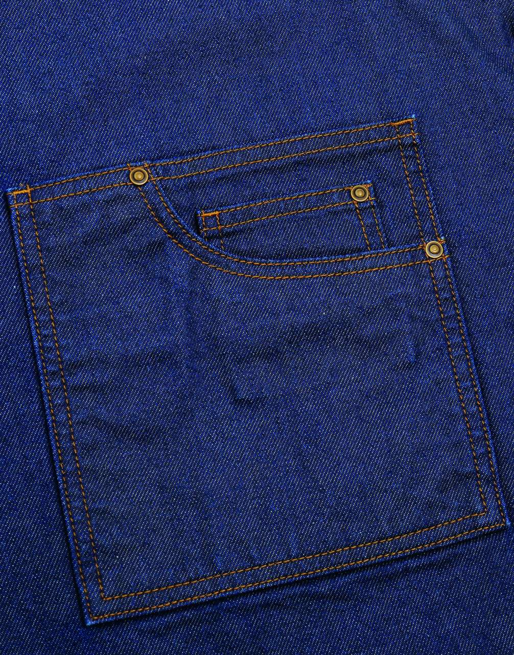 'DISTRICT' WAXED LOOK DENIM BIB APRON - Slika 3