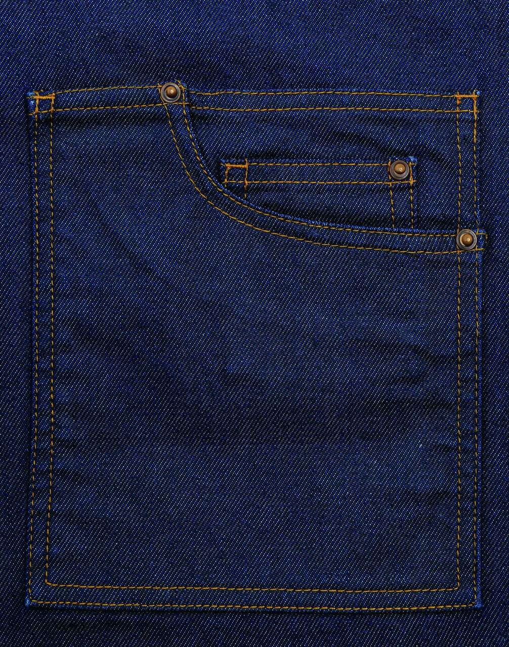 'DIVISION' WAXED LOOK DENIM WAIST APRON - Slika 4