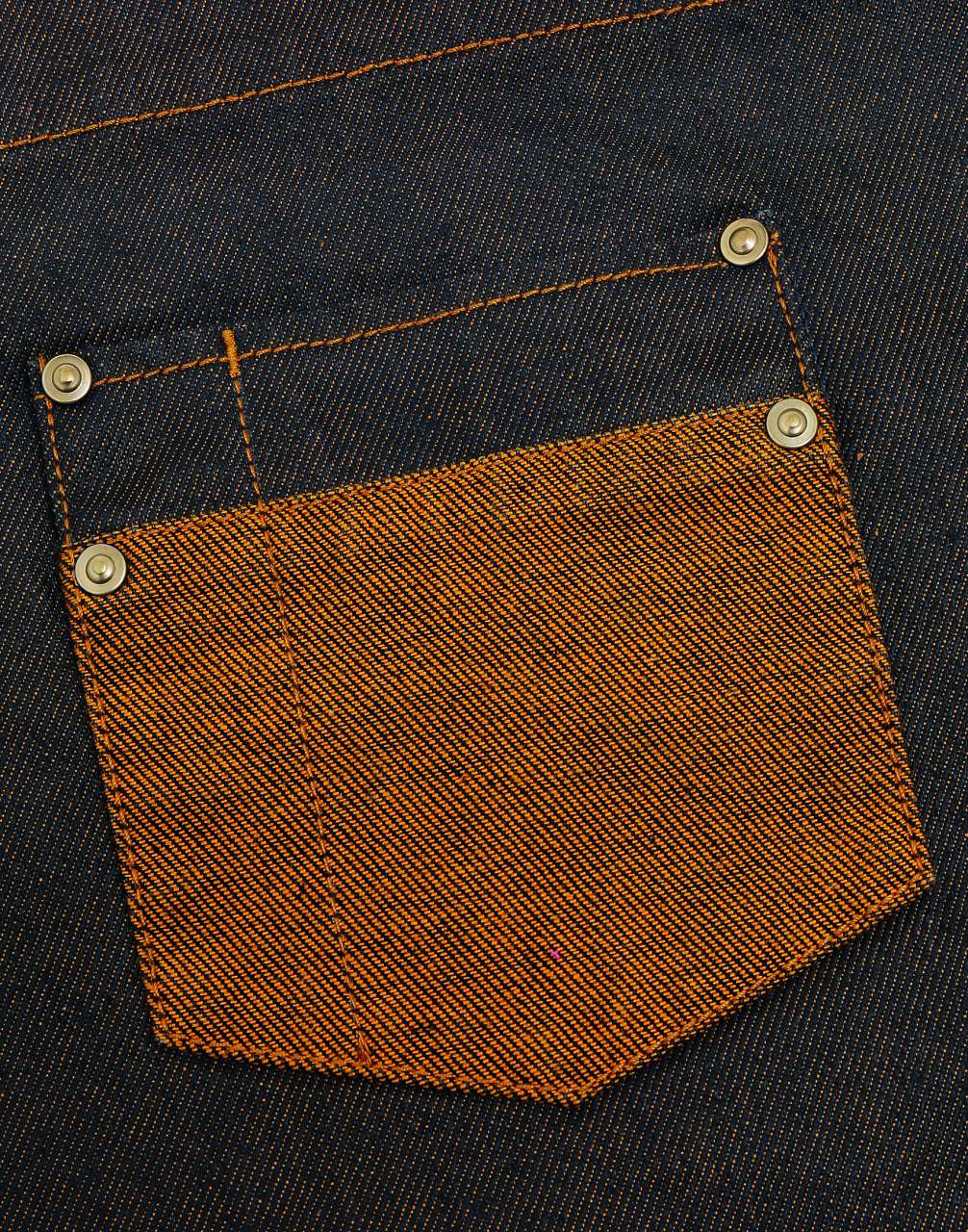 'DIVISION' WAXED LOOK DENIM BIB APRON WITH FAUX LEATHER - Slika 3