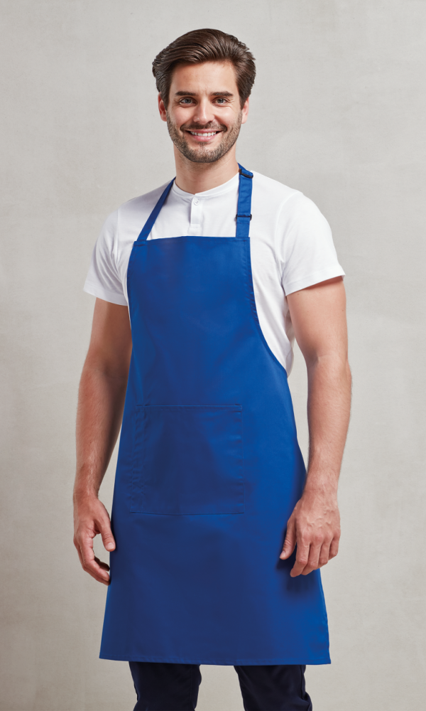 'COLOURS COLLECTION’ BIB APRON WITH POCKET