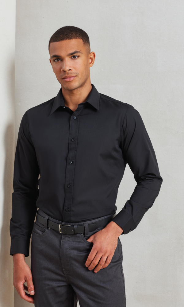 MEN’S LONG SLEEVE FITTED POPLIN SHIRT