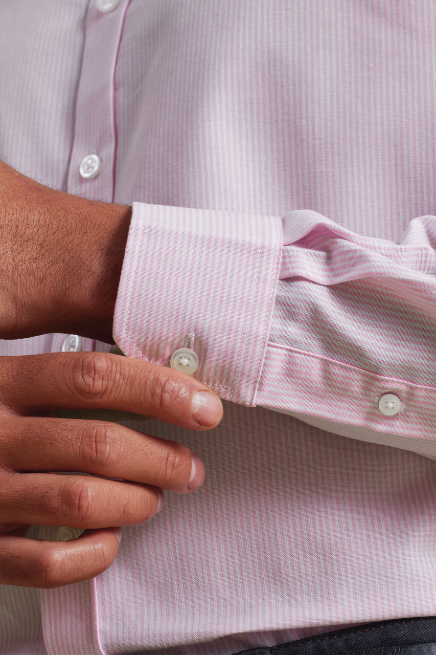 MEN’S COTTON RICH OXFORD STRIPES SHIRT - Slika 3