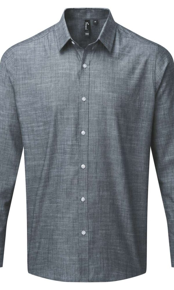 MEN'S COTTON SLUB CHAMBRAY LONG SLEEVE SHIRT