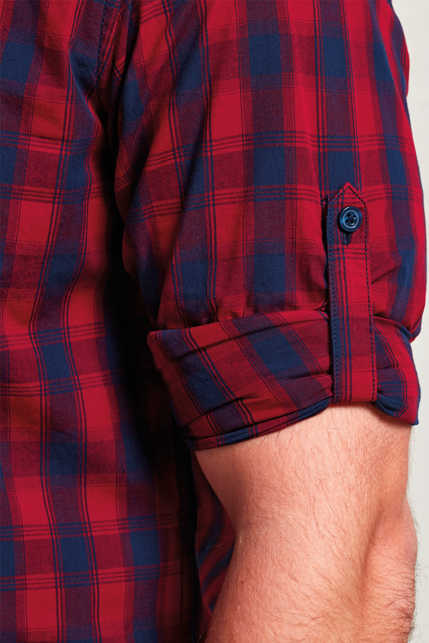 'MULLIGAN' CHECK - MEN'S LONG SLEEVE COTTON SHIRT - Slika 3