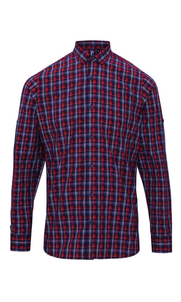 'SIDEHILL' CHECK - MEN'S LONG SLEEVE COTTON SHIRT