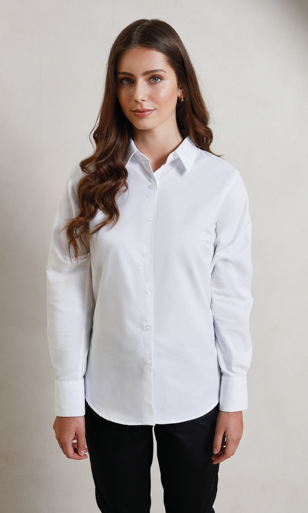 WOMEN'S LONG SLEEVE SIGNATURE OXFORD BLOUSE