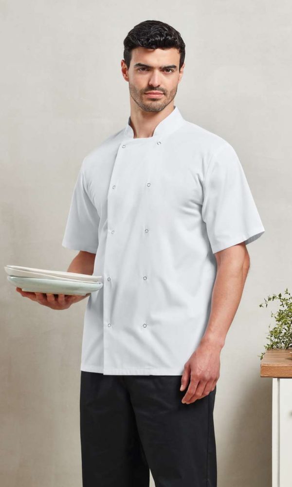 CHEF'S SHORT SLEEVE STUD JACKET