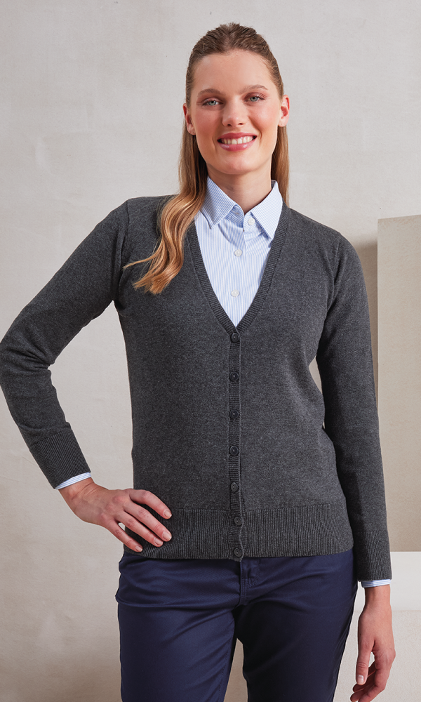 WOMEN'S BUTTON-THROUGH KNITTED CARDIGAN