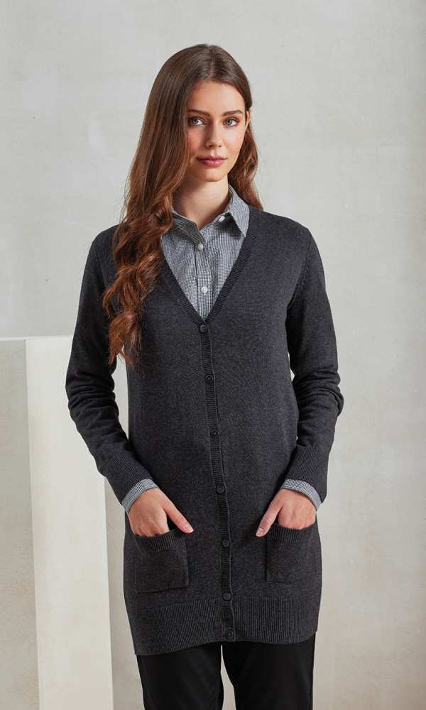 WOMEN'S LONG LENGTH KNITTED CARDIGAN