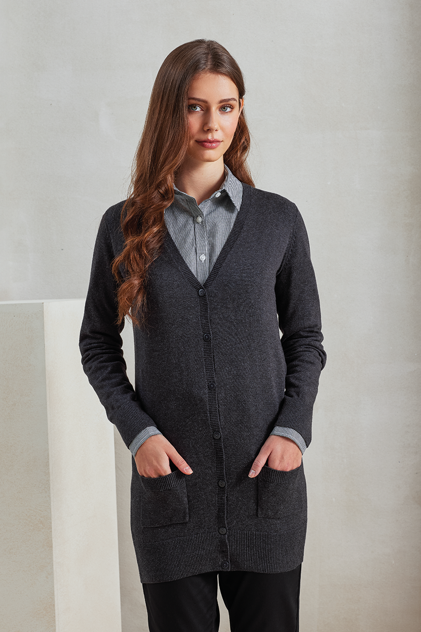 WOMEN'S LONG LENGTH KNITTED CARDIGAN