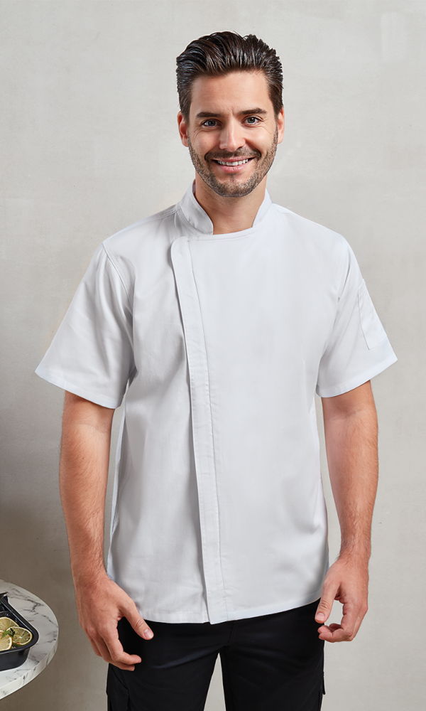 CHEF'S ZIP-CLOSE SHORT SLEEVE JACKET