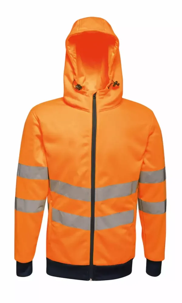 HI VIS PRO FULL ZIP STRETCH HOODIE JACKET