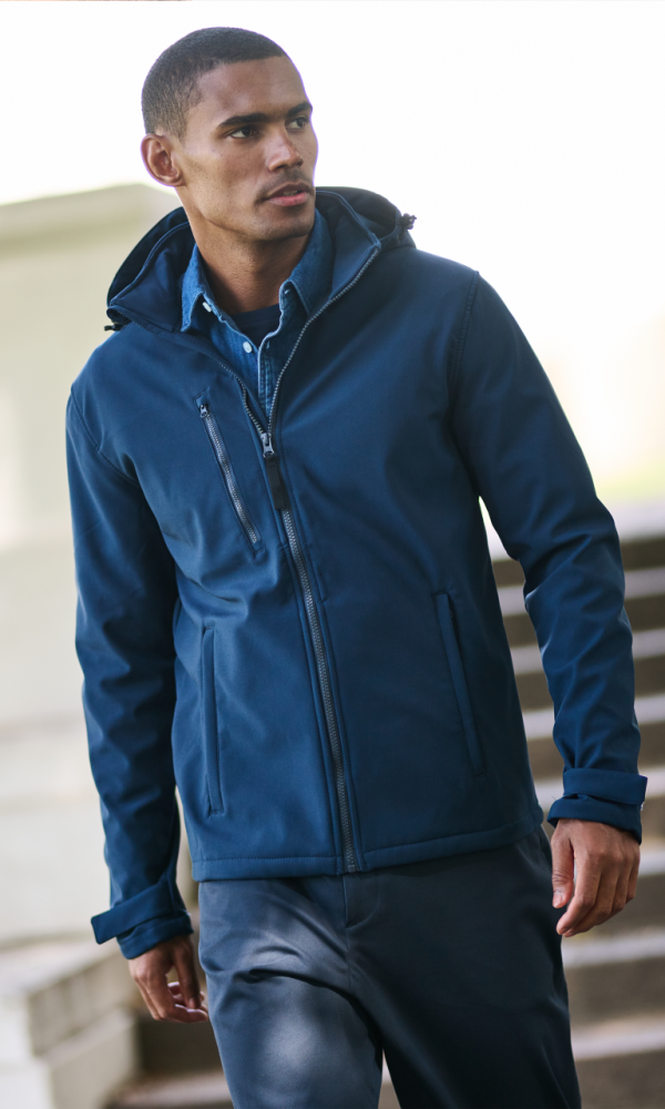 VENTURER 3 LAYER HOODED PRINTABLE SOFTSHELL JACKET