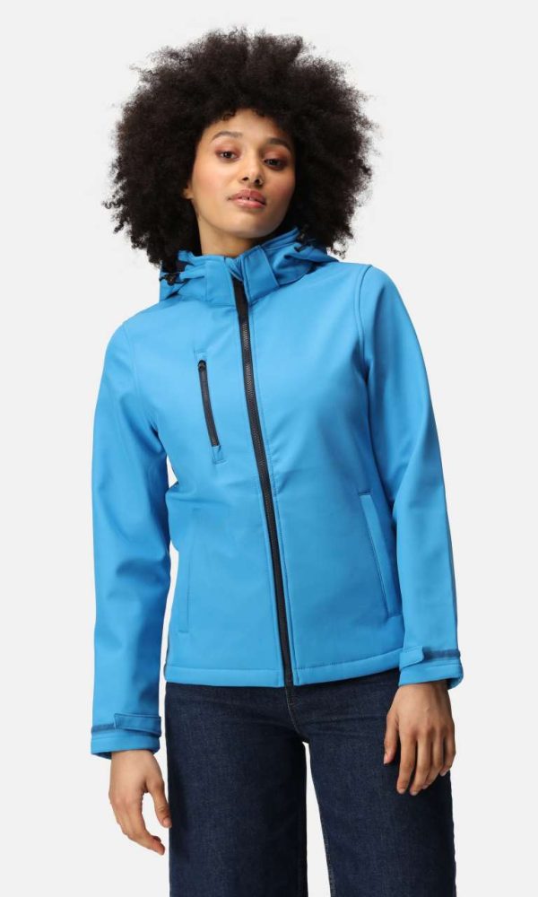 WOMEN'S VENTURER 3 LAYER HOODED PRINTABLE SOFTSHELL JACKET