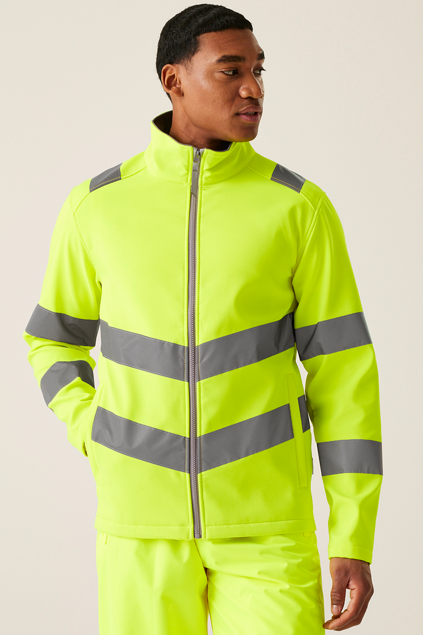 HI-VIS PRO CONTRACT ABLAZE 2 LAYER SOFTSHELL JACKET (CLASS 3) - Slika 2