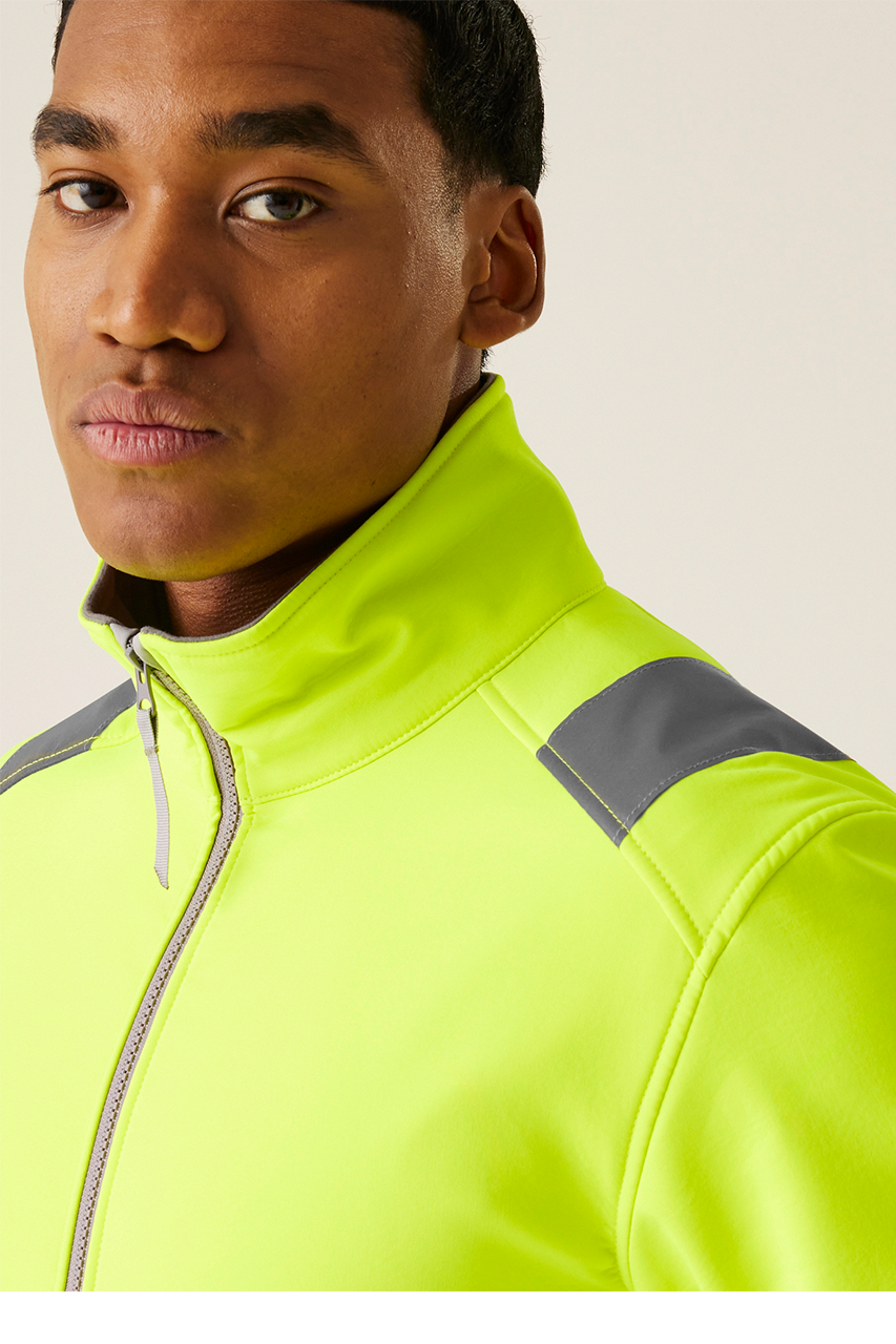 HI-VIS PRO CONTRACT ABLAZE 2 LAYER SOFTSHELL JACKET (CLASS 3) - Slika 3