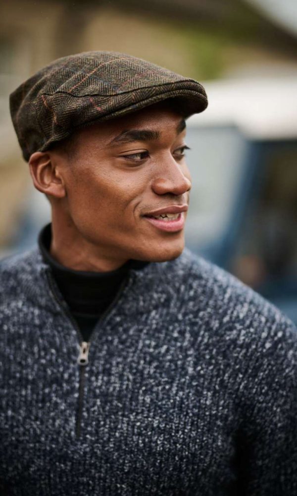 ACRE TWEED-EFFECT FLATCAP