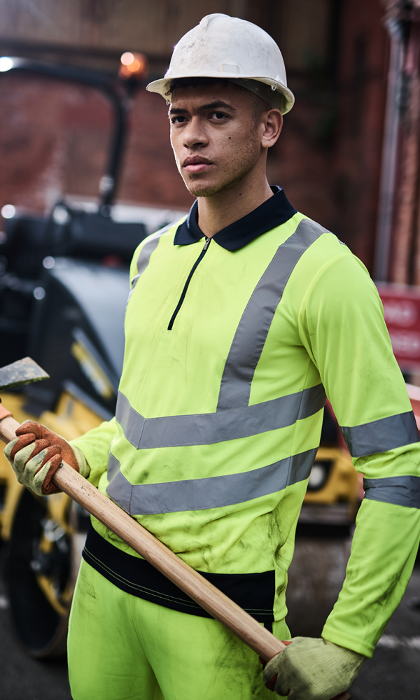 PRO HI-VIS LS POLO SHIRT