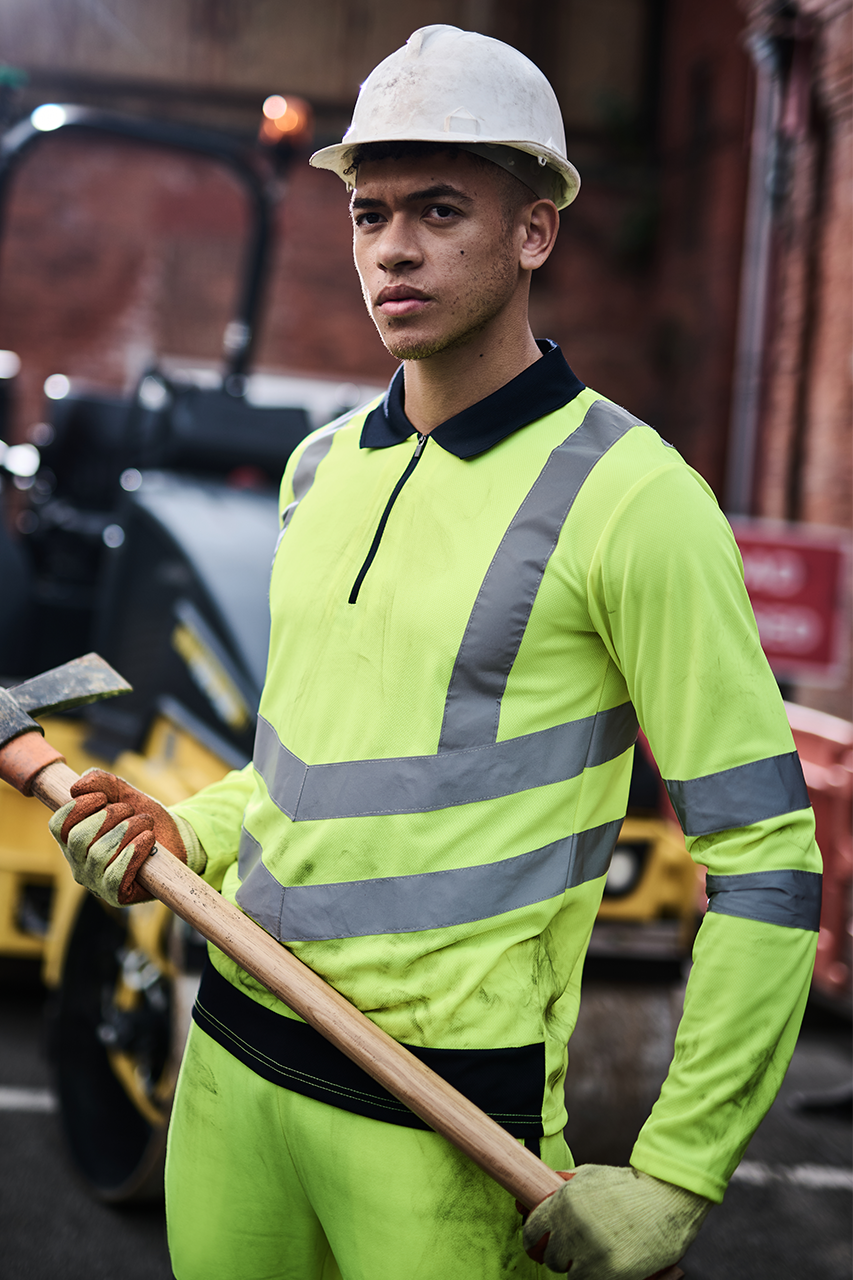 PRO HI-VIS LS POLO SHIRT